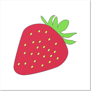 Simple Strawberry Posters and Art